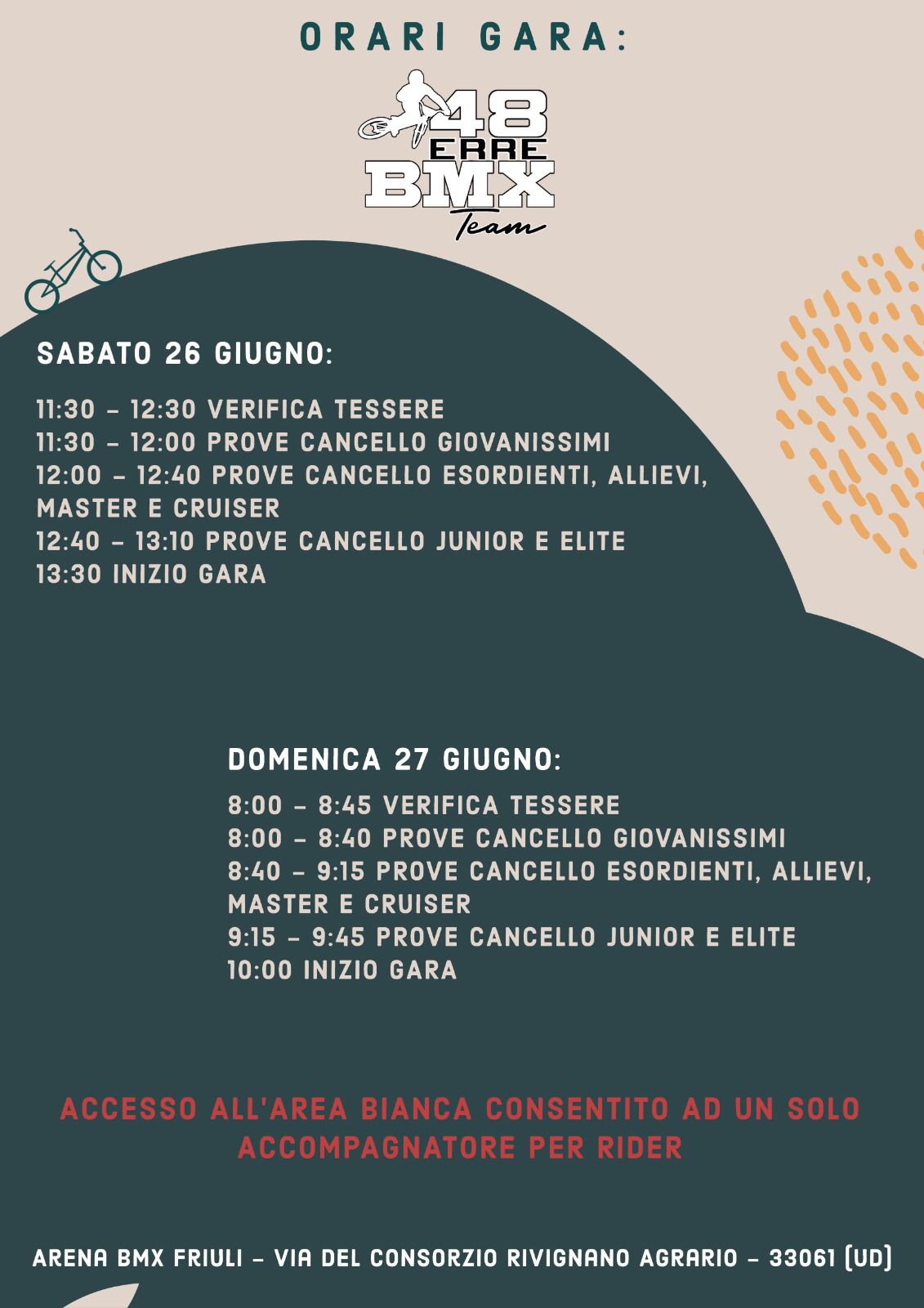 7′ e 8′ prova circuito italiano bmx – Rivignano – 26 e 27 Giugno 2021