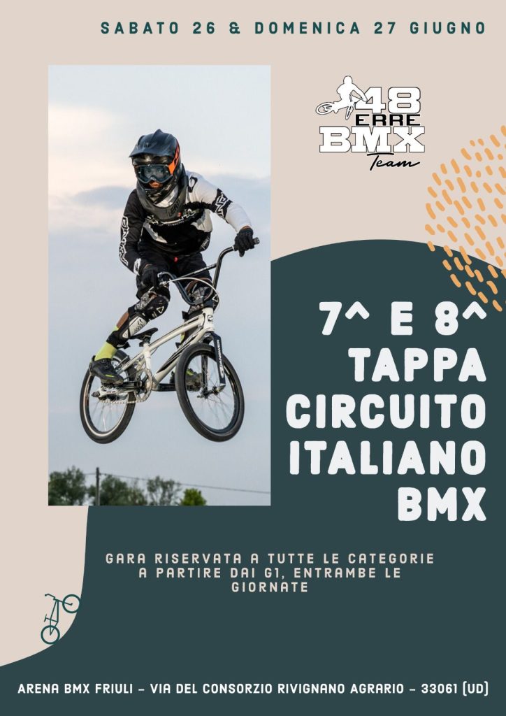 7′ e 8′ prova circuito italiano bmx – Rivignano – 26 e 27 Giugno 2021